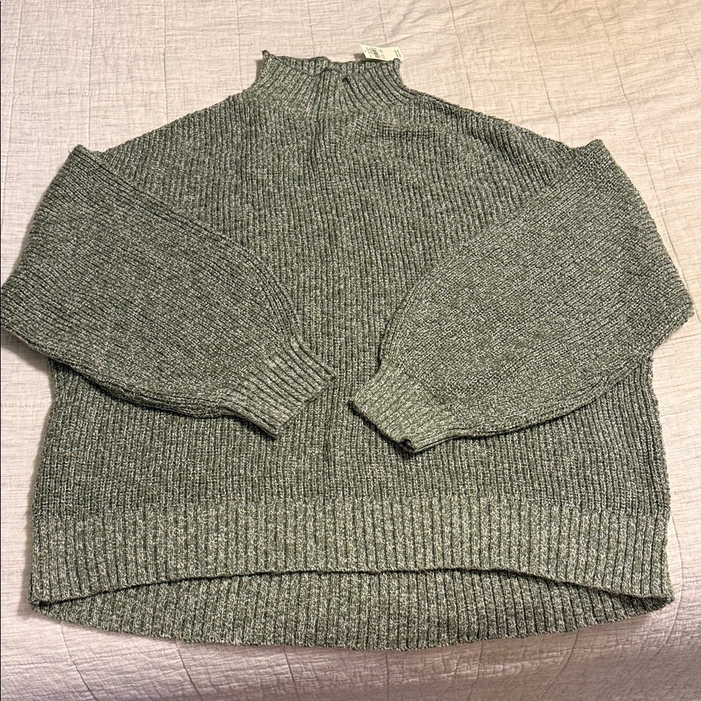 Aerie Green Turtleneck Sweater
